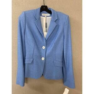 NEW BARBARA LOHMANN women's florence long sleeve jacket in blue